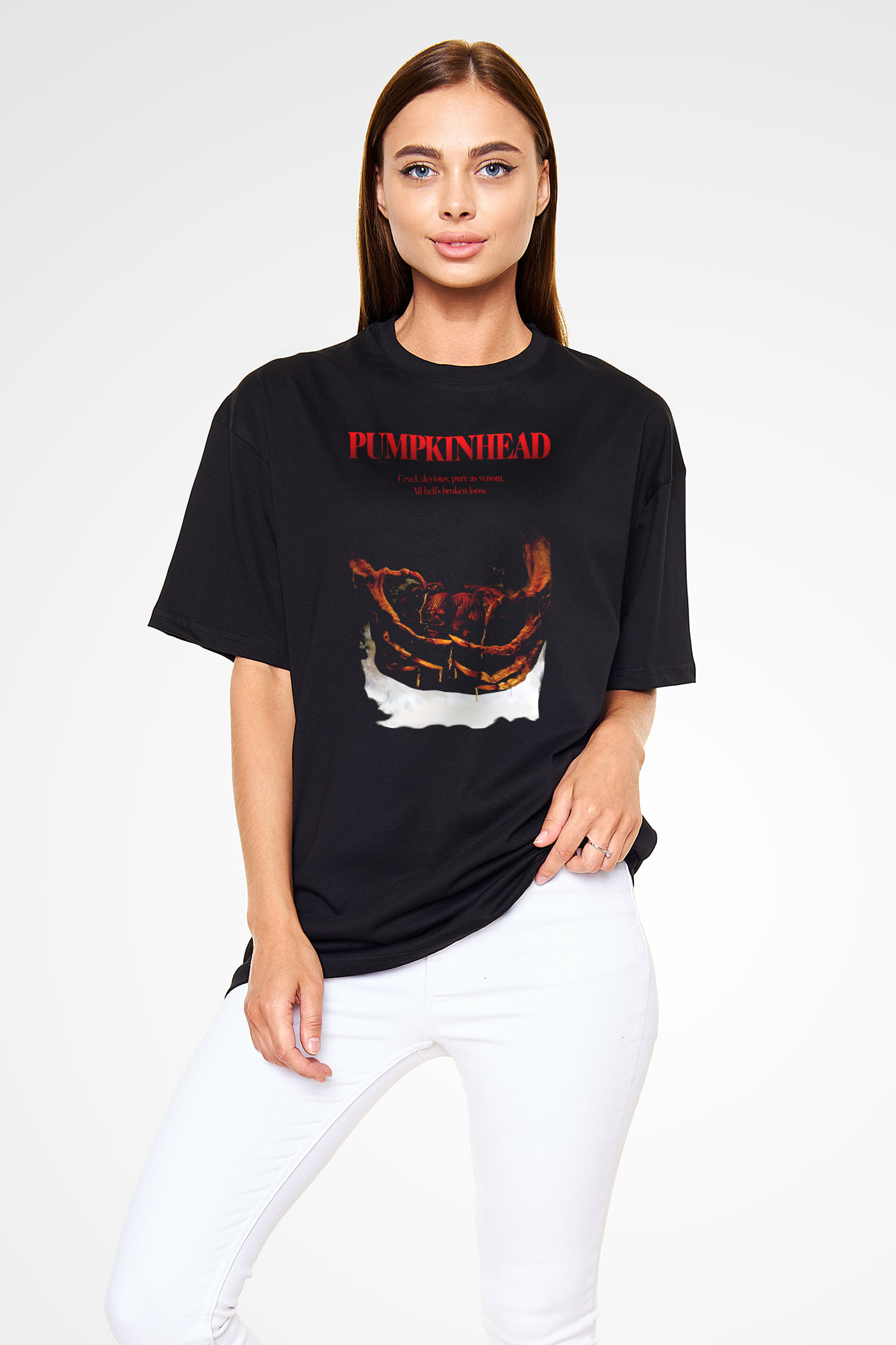Pumpkinhead Siyah Unisex Oversize Tişört