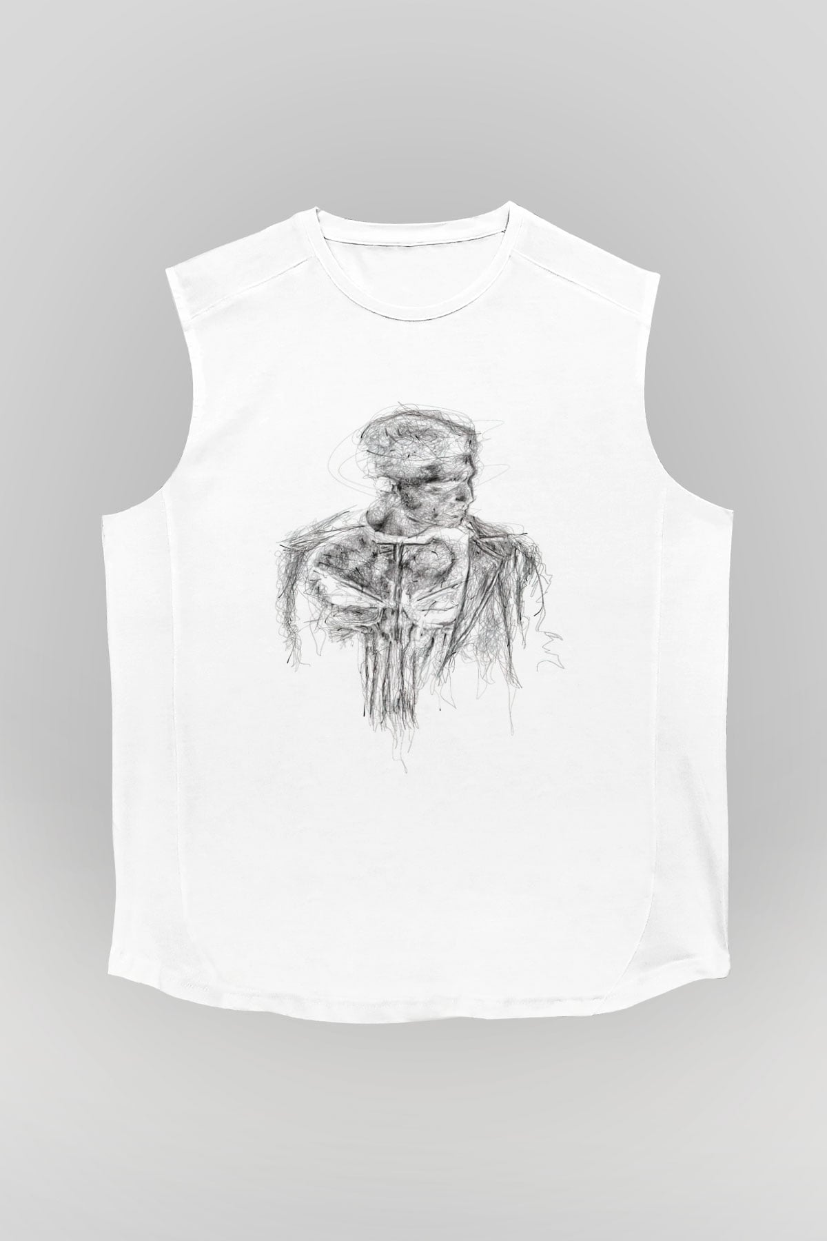 Punisher Beyaz Unisex Kolsuz Tişört