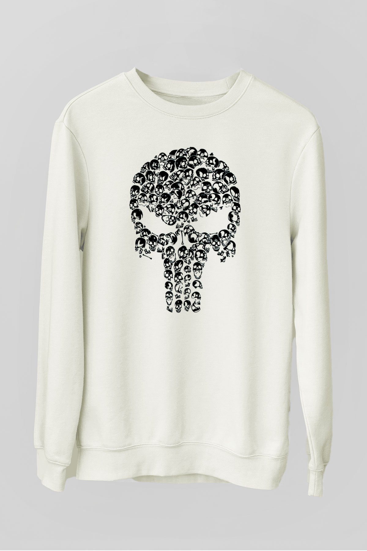Punisher Beyaz Unisex Sweatshirt