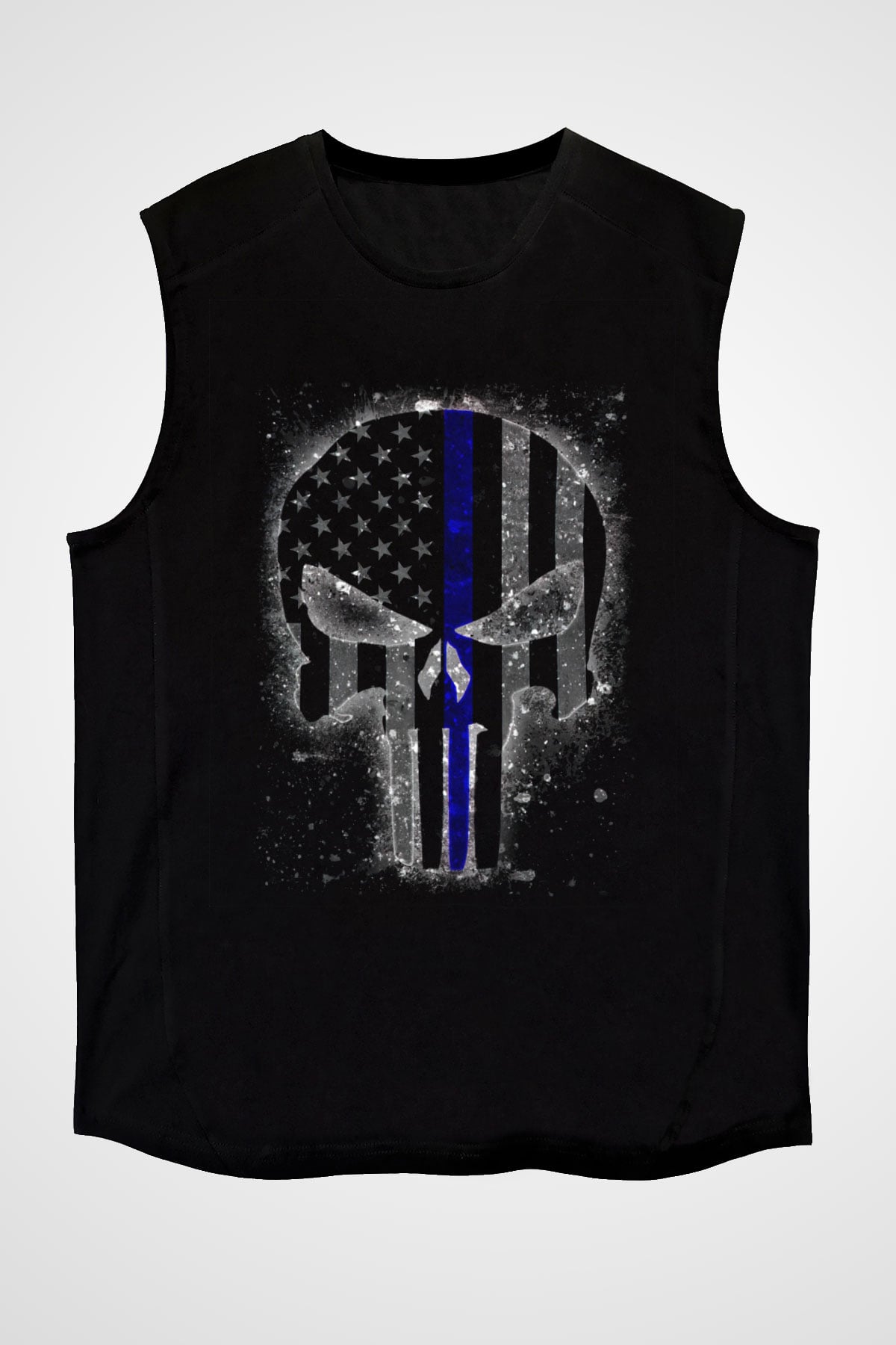 Punisher Siyah Unisex Kolsuz Tişört