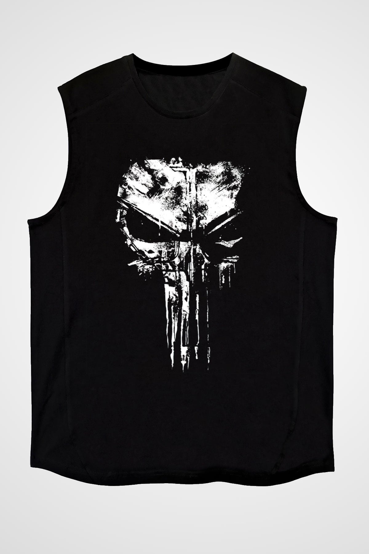 Punisher Siyah Unisex Kolsuz Tişört