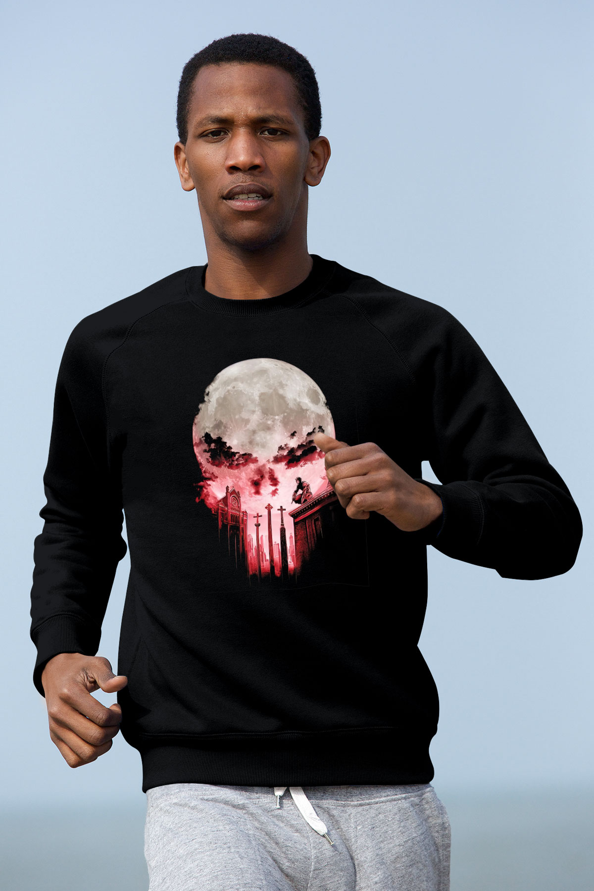 Punisher Siyah Unisex Sweatshirt