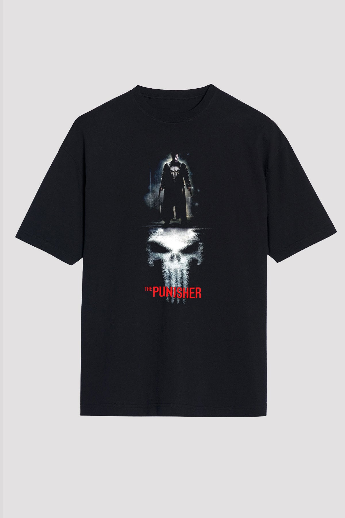 Punisher Siyah Oversize Tişört Oversize T-shirt