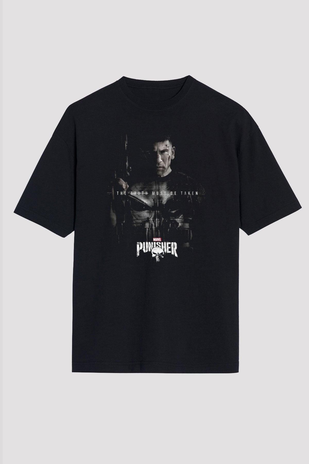 Punisher Siyah Oversize Tişört Oversize T-shirt