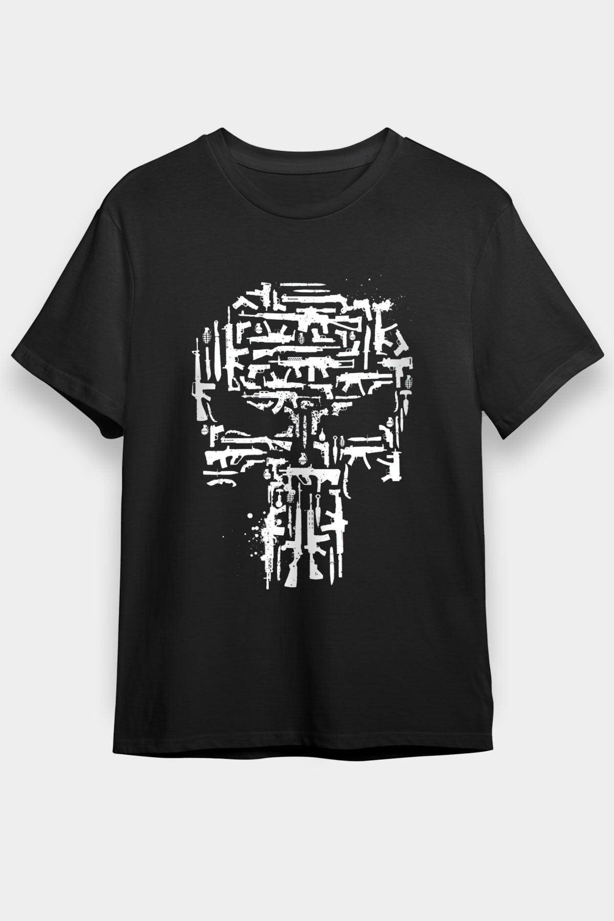 Punisher Siyah Unisex Tişört T-Shirt