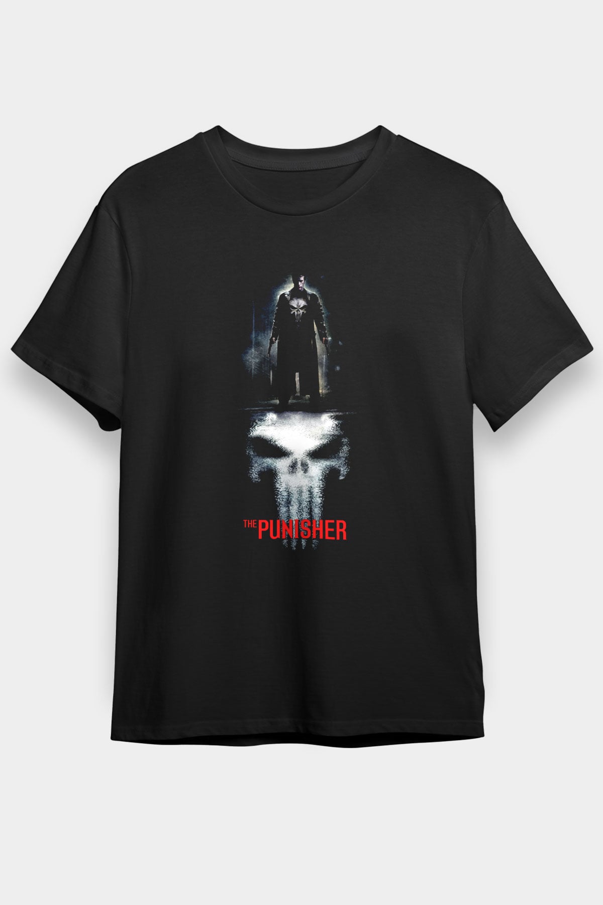 Punisher Siyah Unisex Tişört T-Shirt