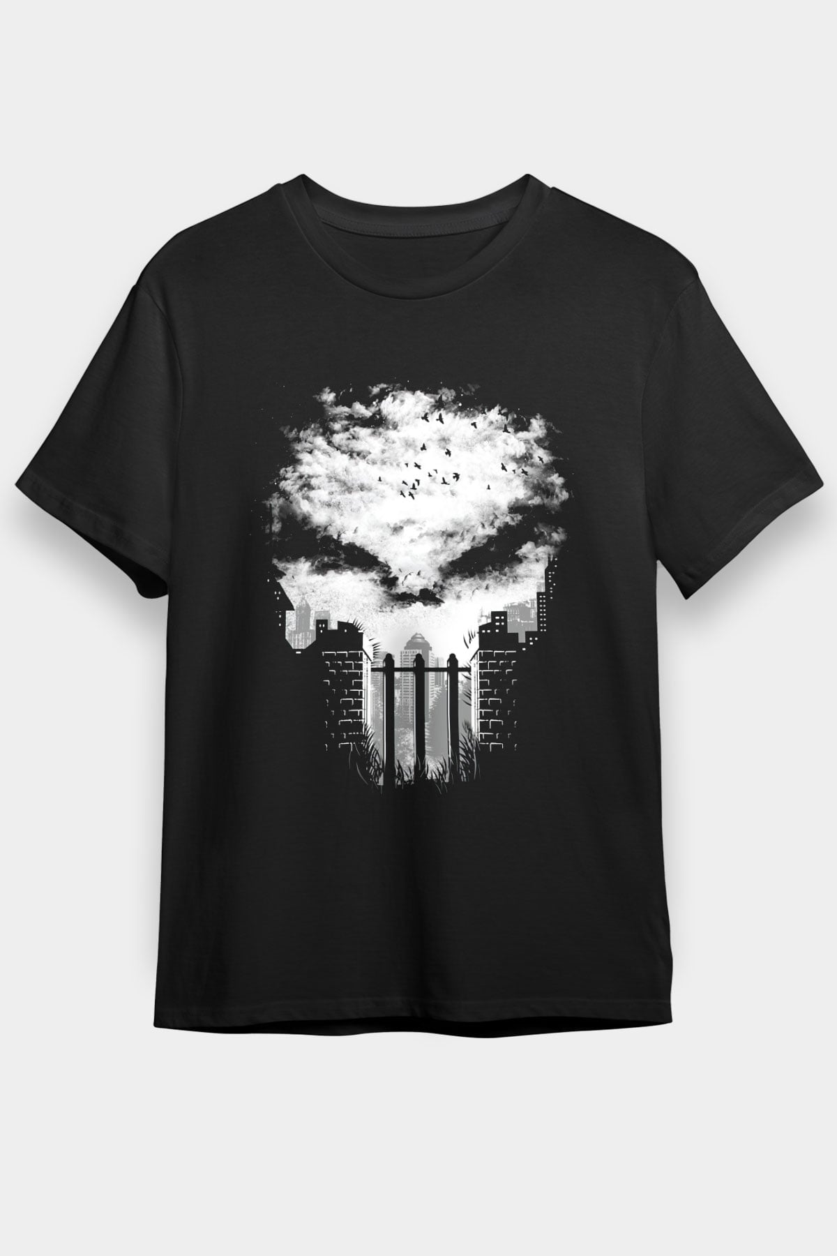 Punisher Siyah Unisex Tişört T-Shirt