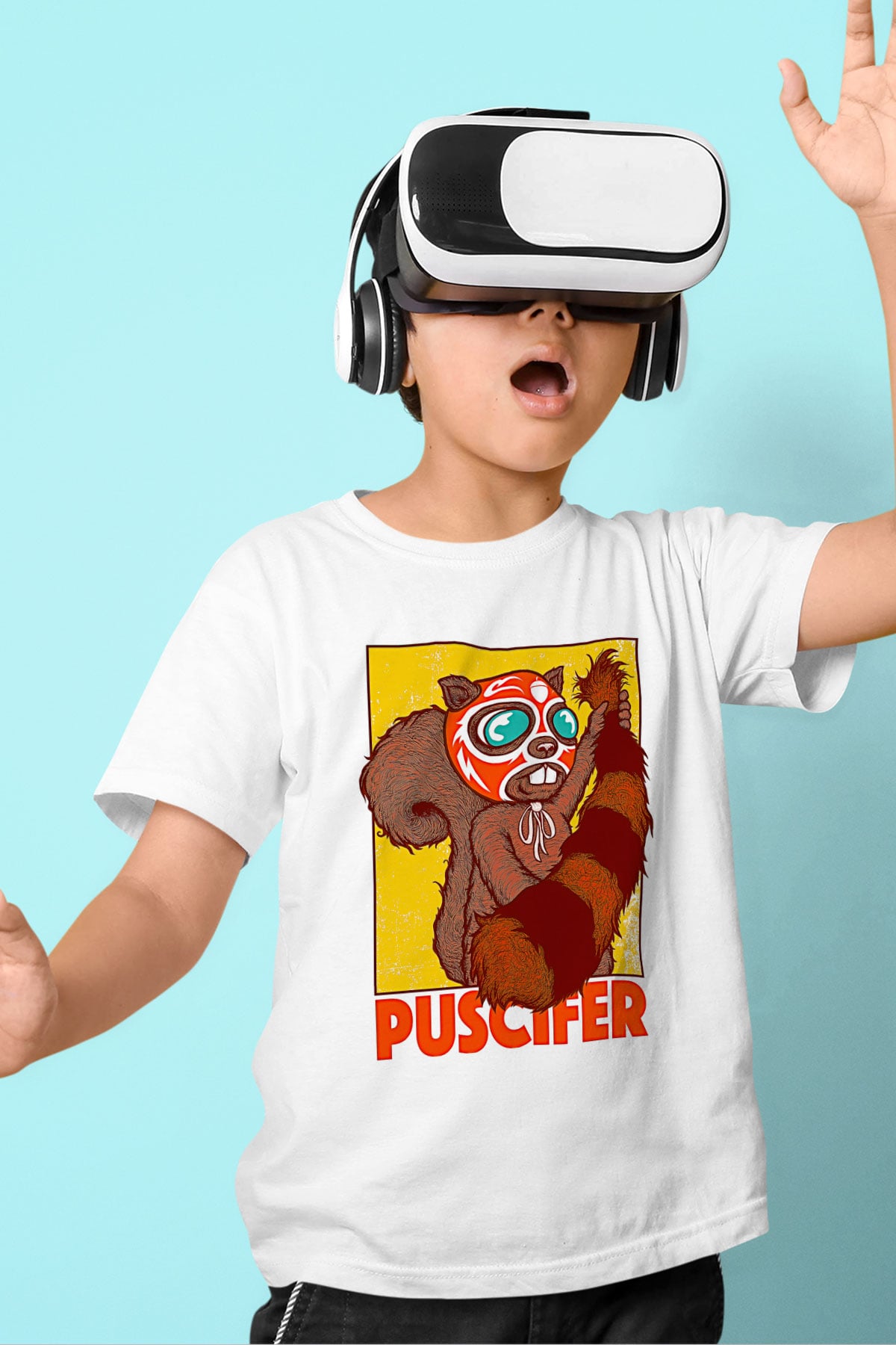 Puscifer Baskılı Beyaz Unisex Beyaz Çocuk Tişört - Tshirt