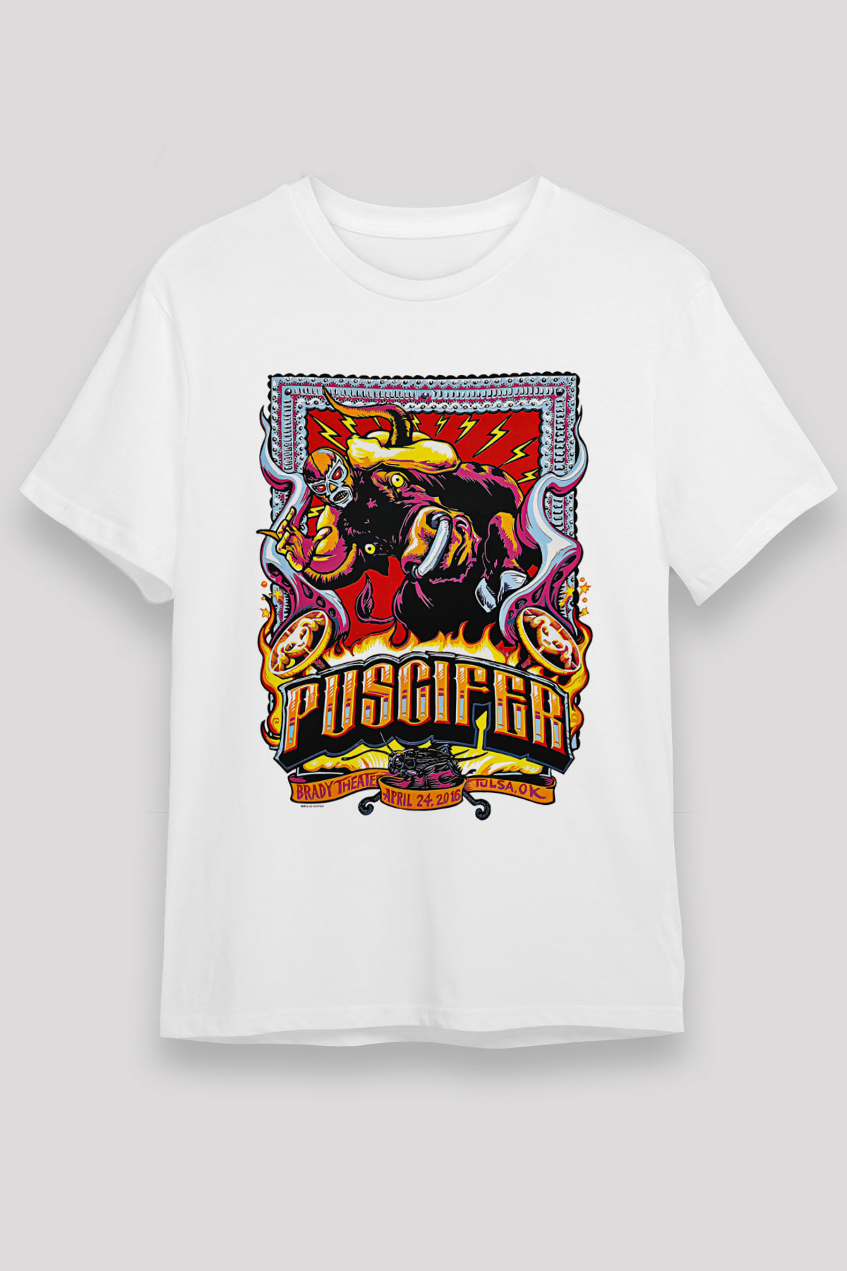 Puscifer Baskılı Unisex Beyaz Tişört - Tshirt