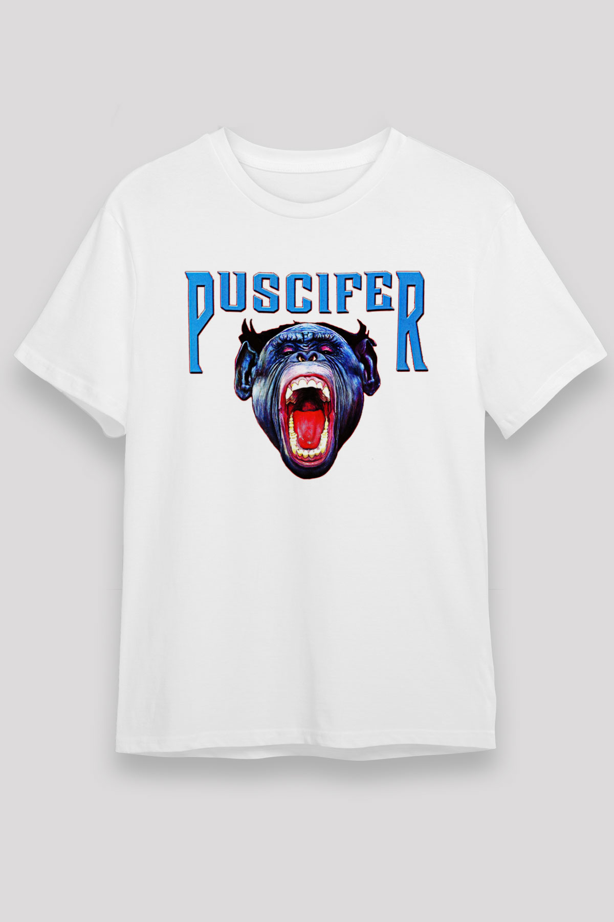 Puscifer Baskılı Unisex Beyaz Tişört - Tshirt