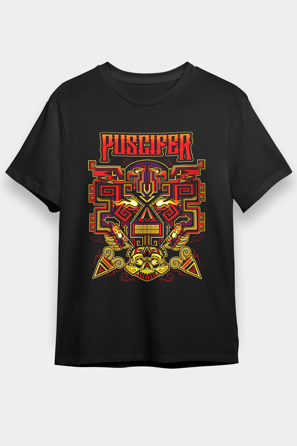 Puscifer Baskılı Unisex Siyah Tişört - Tshirt