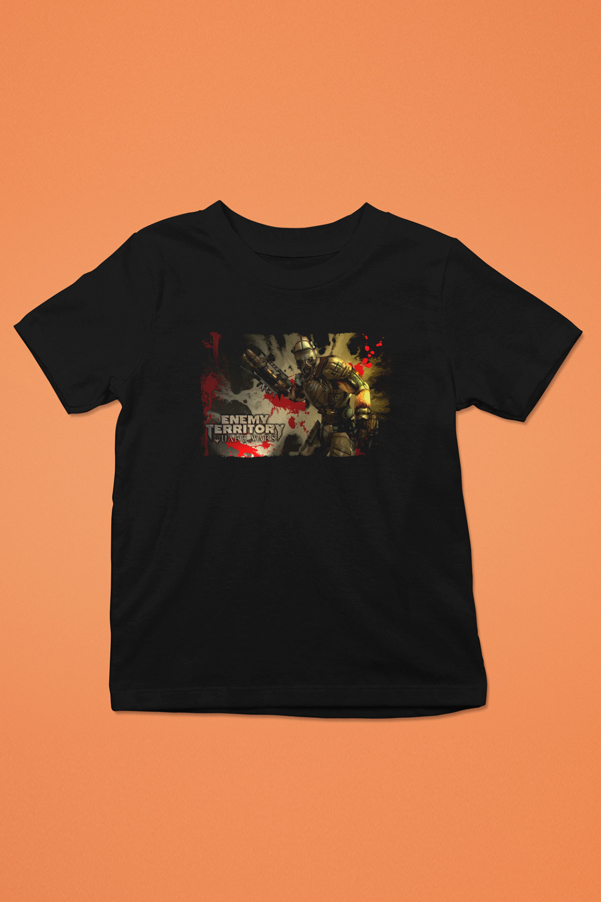 Quake Wars Siyah Unisex Çocuk Tişört