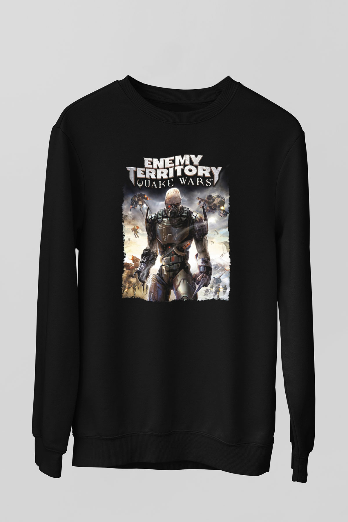Quake Wars Siyah Unisex Sweatshirt