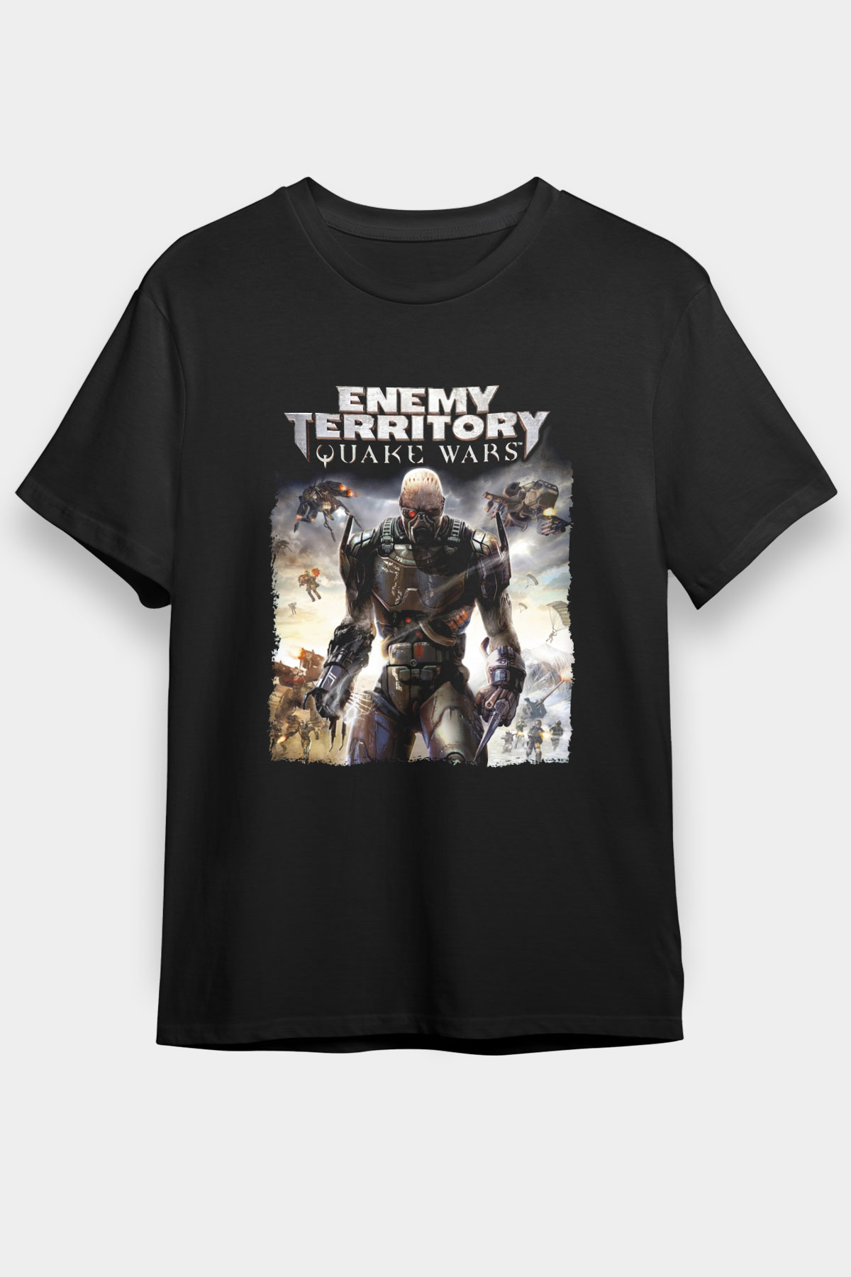 Quake Wars Siyah Unisex Tişört T-Shirt