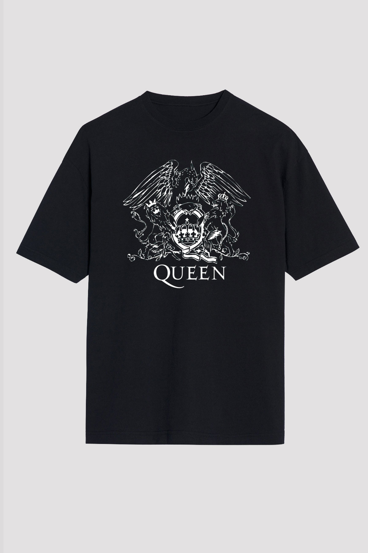 Queen Siyah Unisex Oversize Tişört T-Shirt