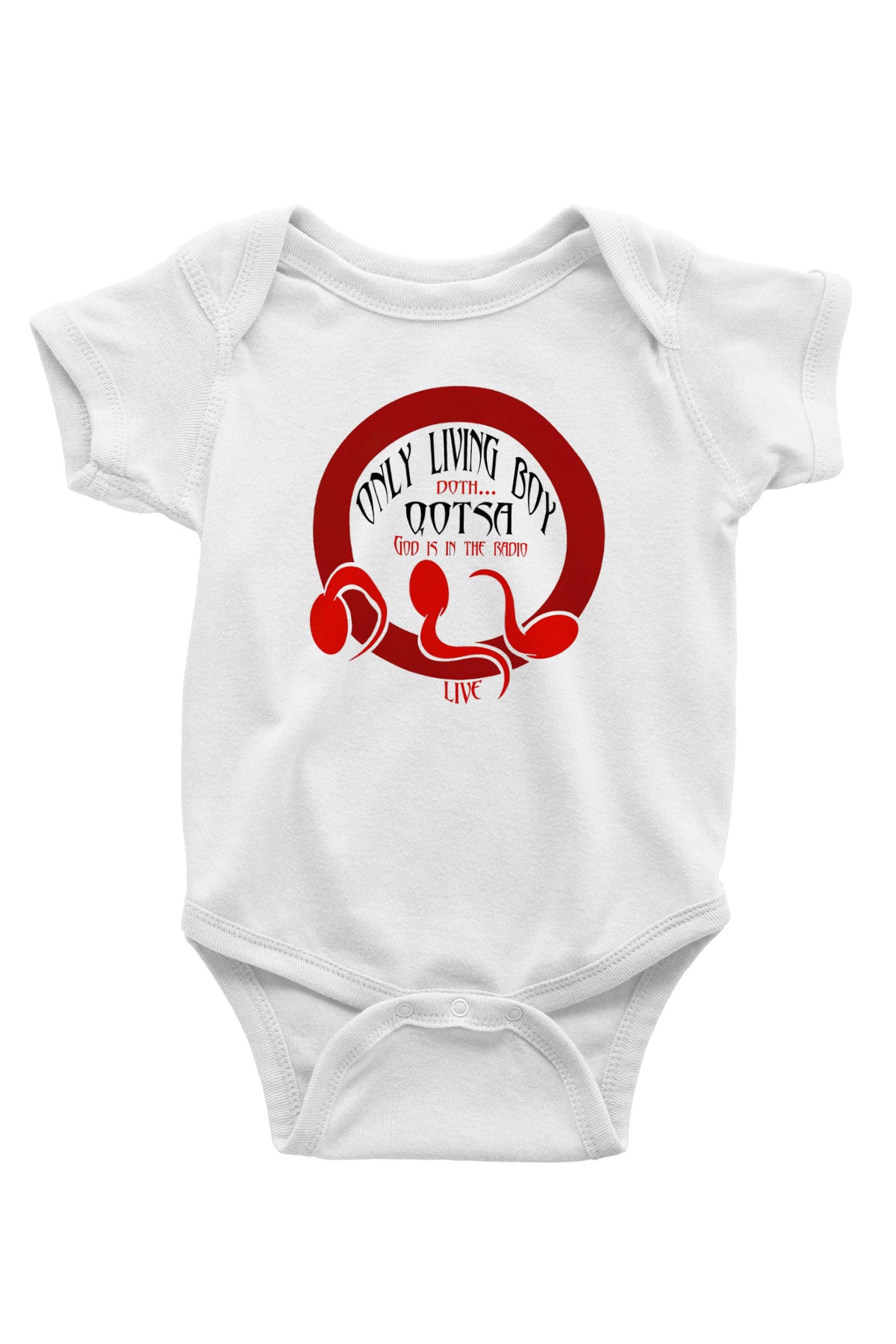 Queens of the Stone Age Baskılı Beyaz Unisex Bebek Body - Zıbın