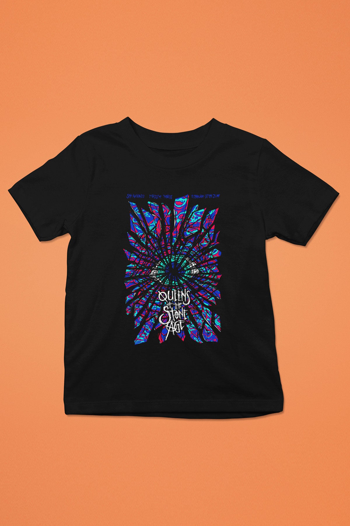 Queens of the Stone Age Baskılı Siyah Unisex Çocuk Tişört