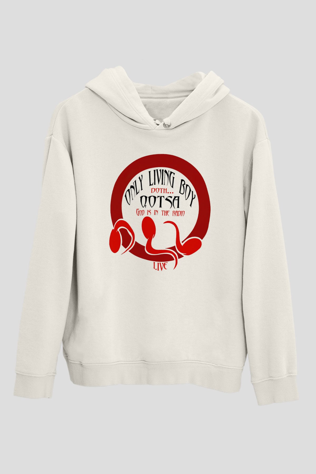 Queens of the Stone Age Beyaz Unisex Kapşonlu Sweatshirt