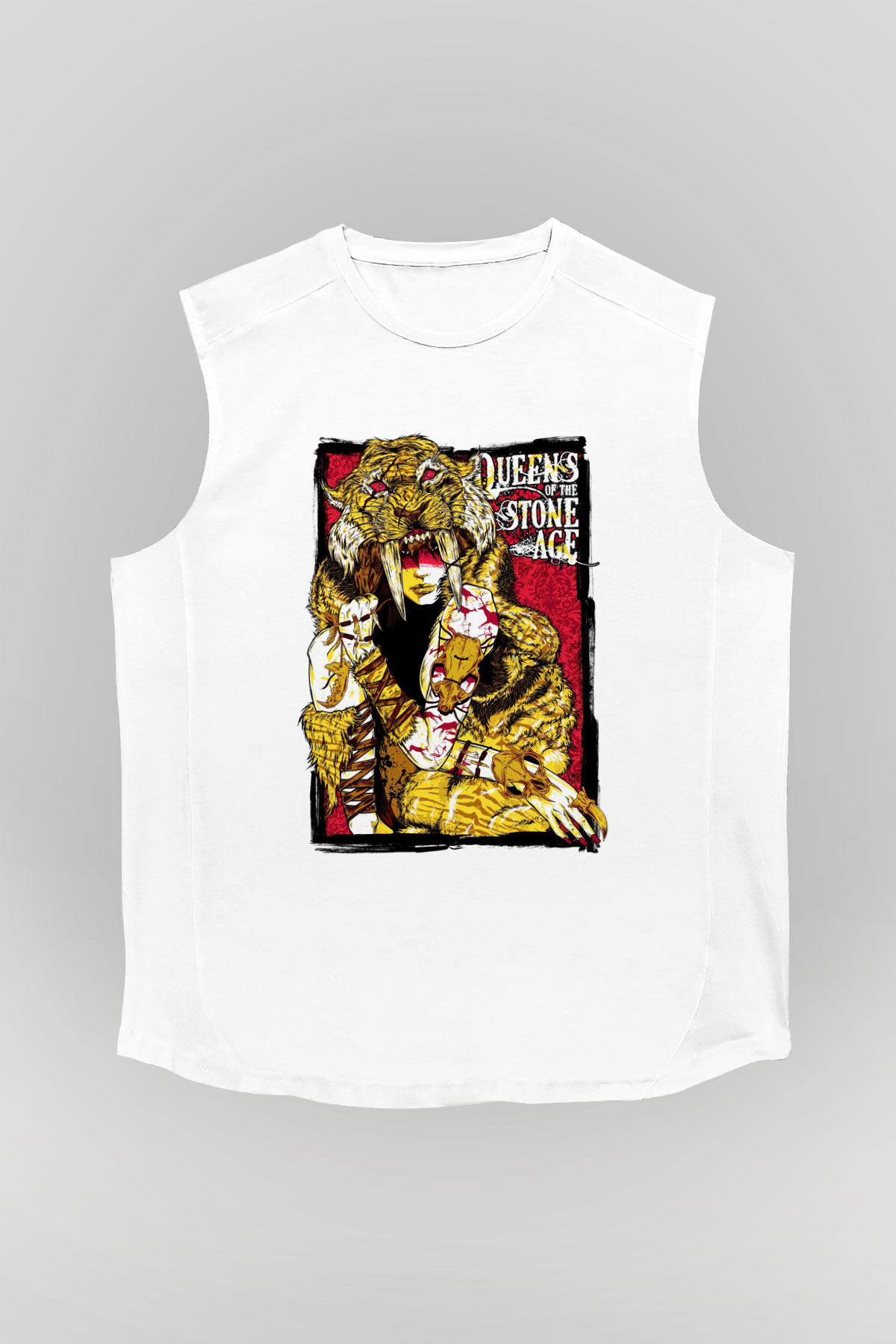 Queens of the Stone Age Beyaz Unisex Kolsuz Tişört