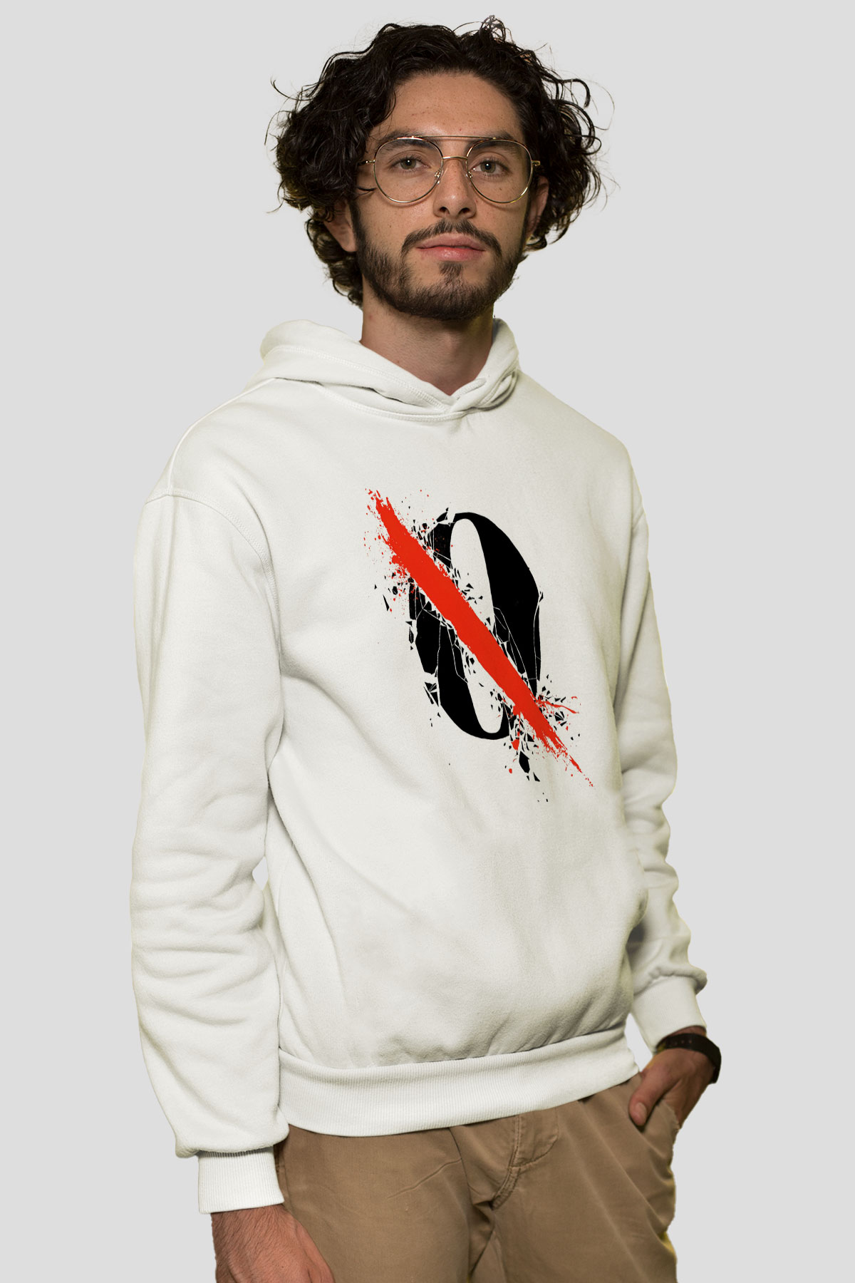 Queens of the Stone Age Beyaz Unisex Kapşonlu Sweatshirt