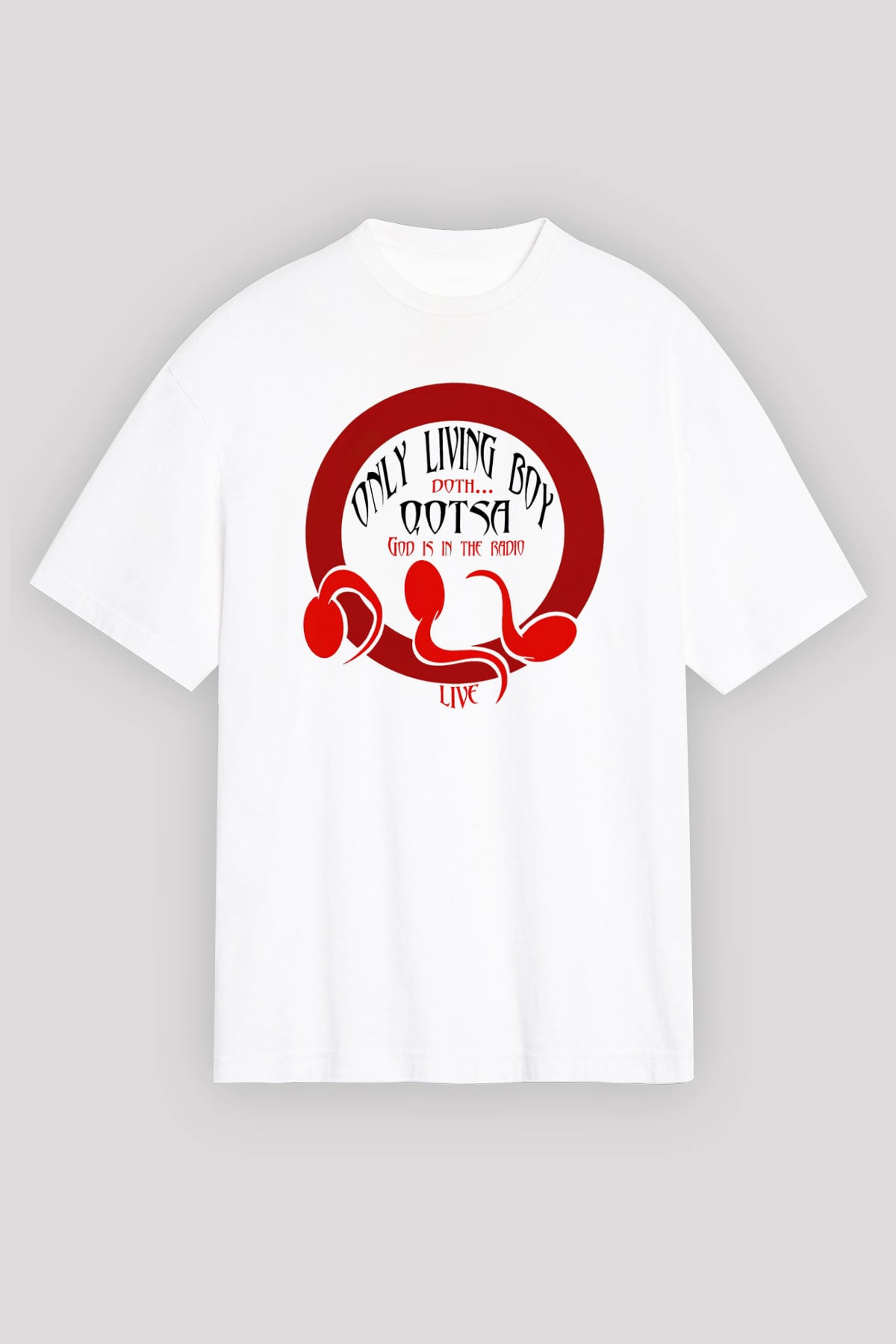 Queens of the Stone Age Beyaz Unisex Oversize Tişört T-Shirt