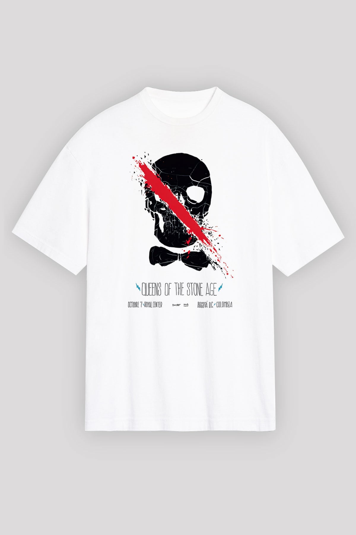 Queens of the Stone Age Beyaz Unisex Oversize Tişört T-Shirt