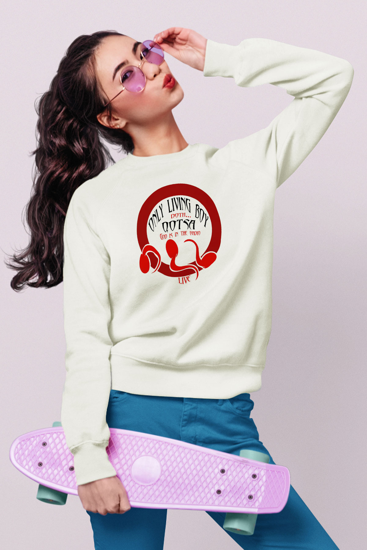 Queens of the Stone Age Beyaz Unisex Sweatshirt