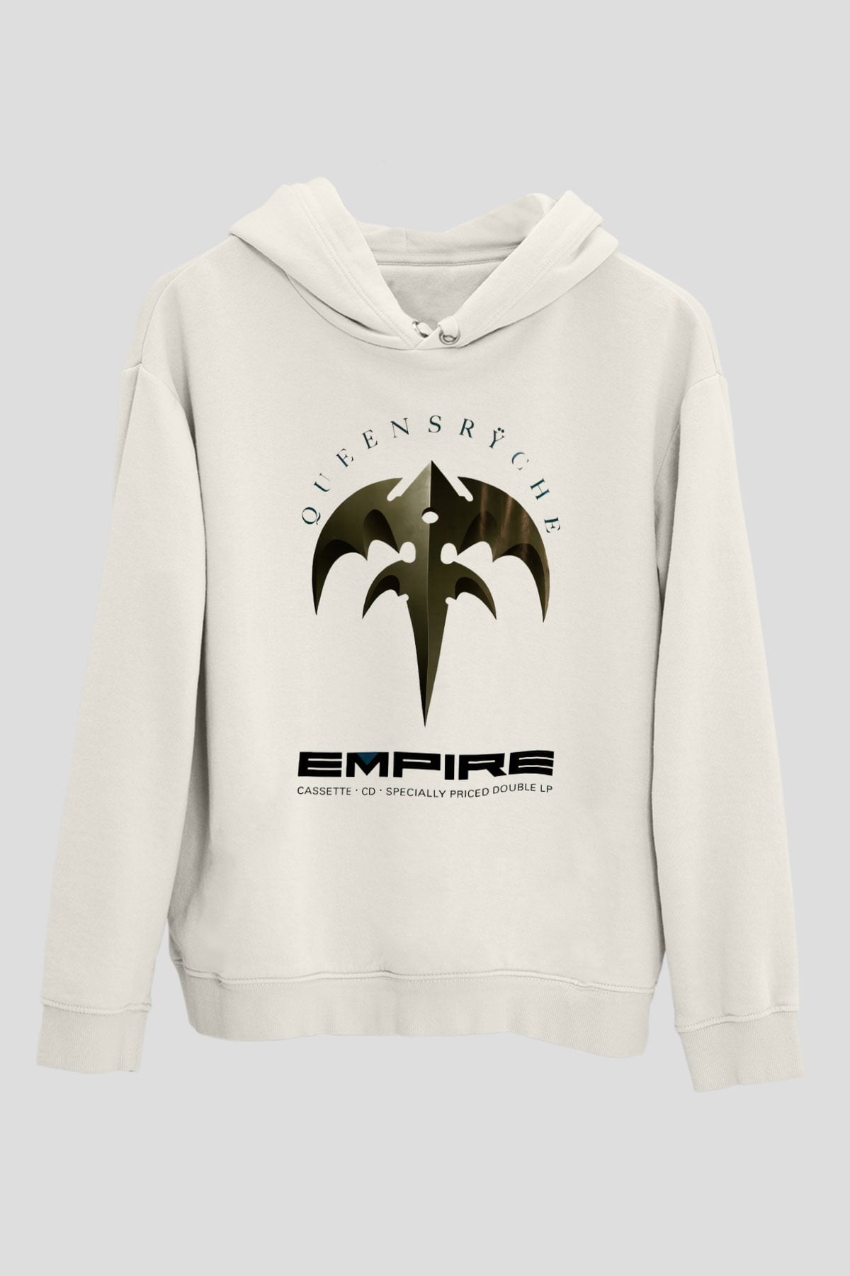 Queensryche Beyaz Unisex Kapşonlu Sweatshirt