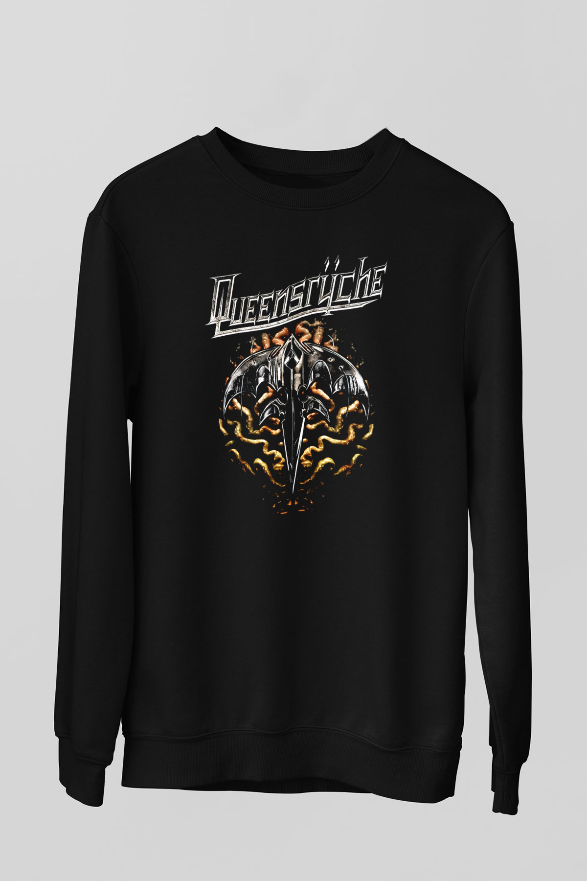 Queensryche Siyah Unisex Sweatshirt