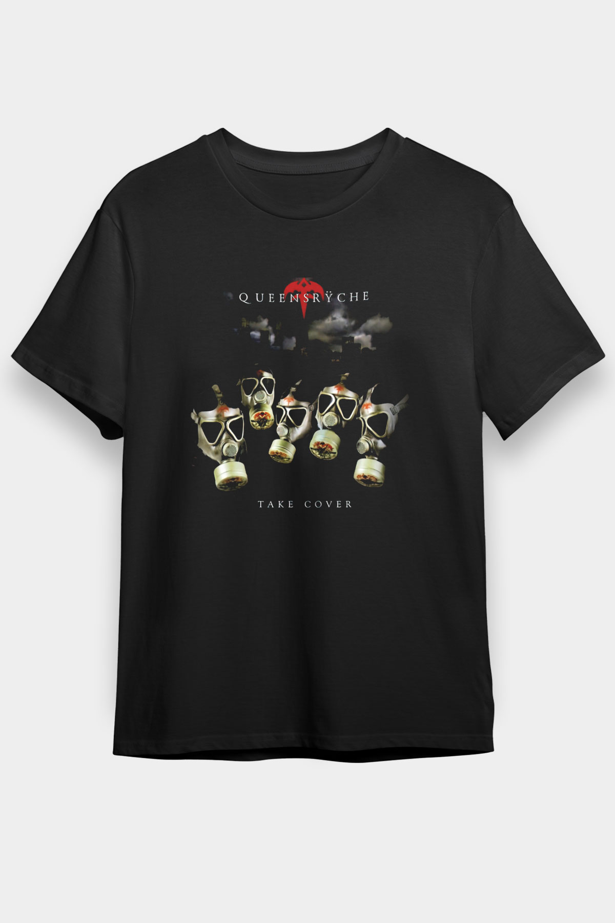 Queensryche Siyah Unisex Tişört T-Shirt - TişörtFabrikası