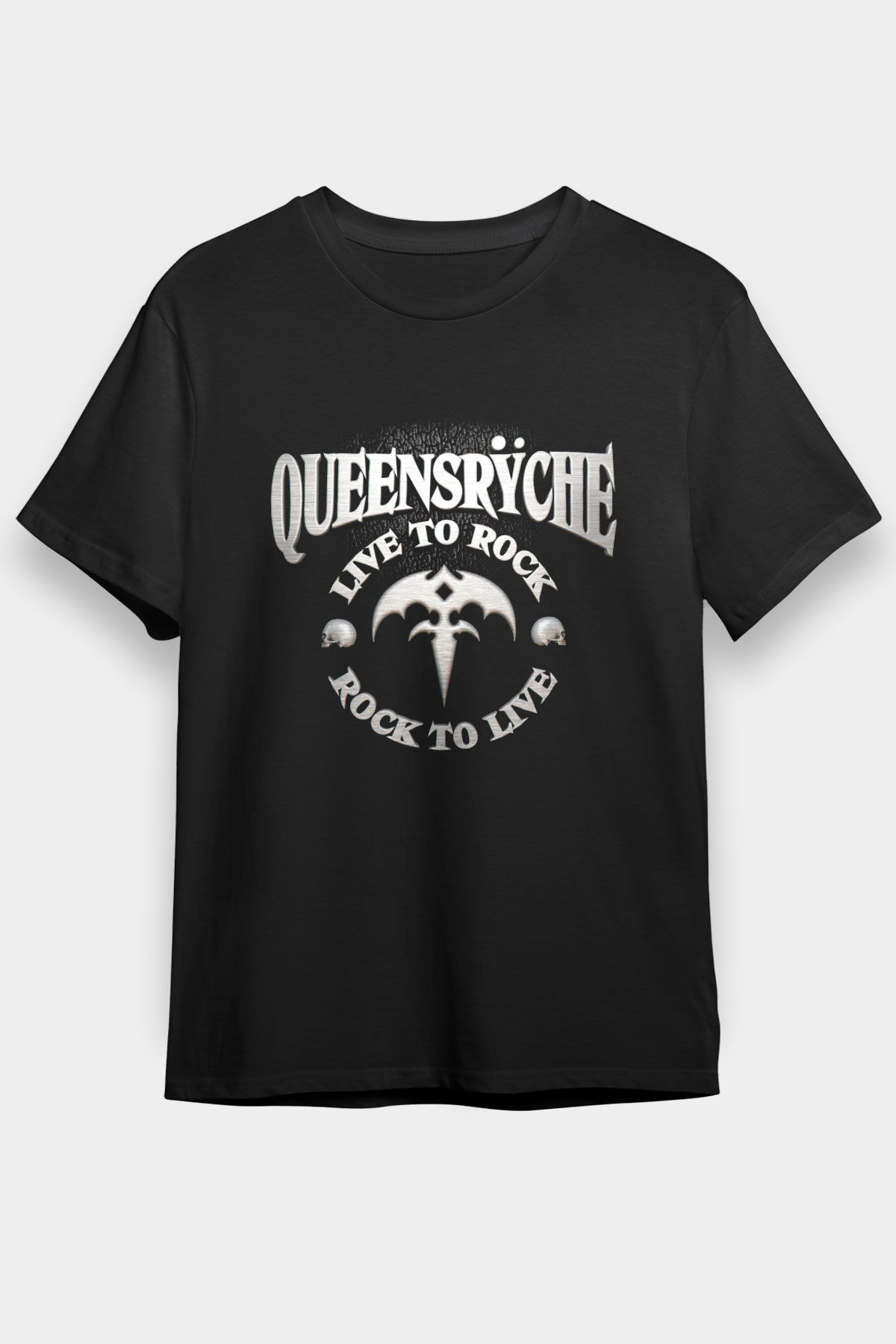 Queensryche Siyah Unisex Tişört T-Shirt - TişörtFabrikası