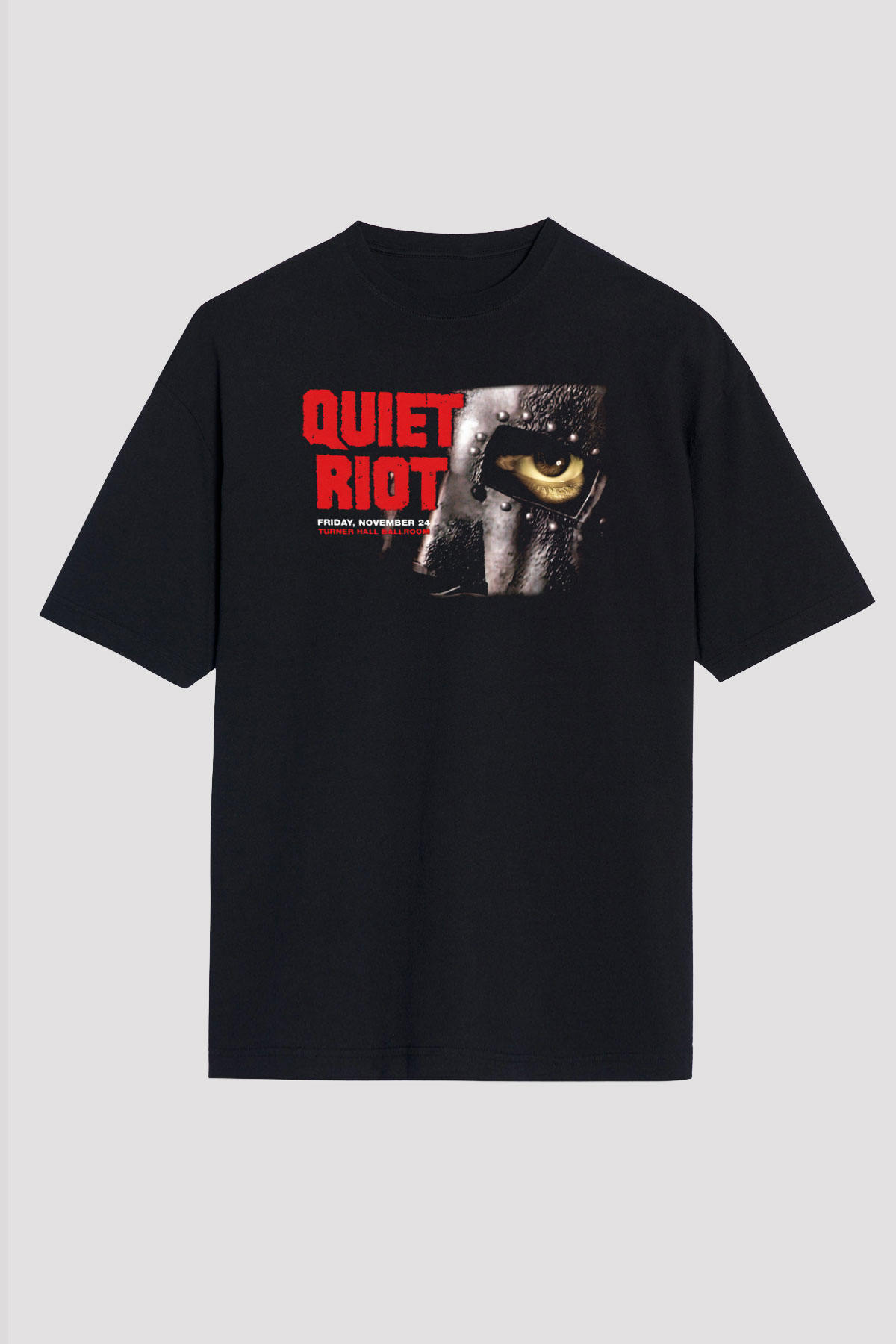 Quiet Riot Siyah Unisex Oversize Tişört T-Shirt