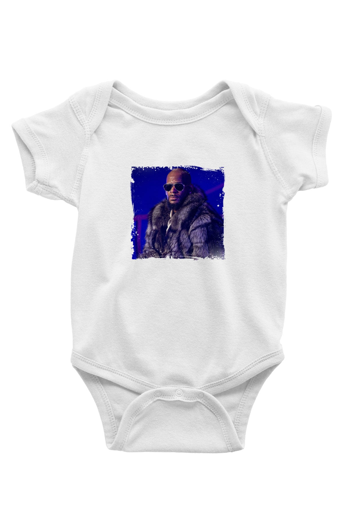 R. Kelly Baskılı Unisex Beyaz Bebek Body - Zıbın