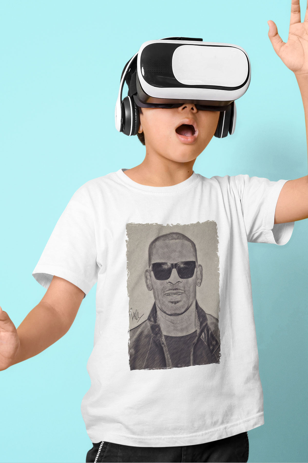 R.Kelly Beyaz Unisex Çocuk Tişört