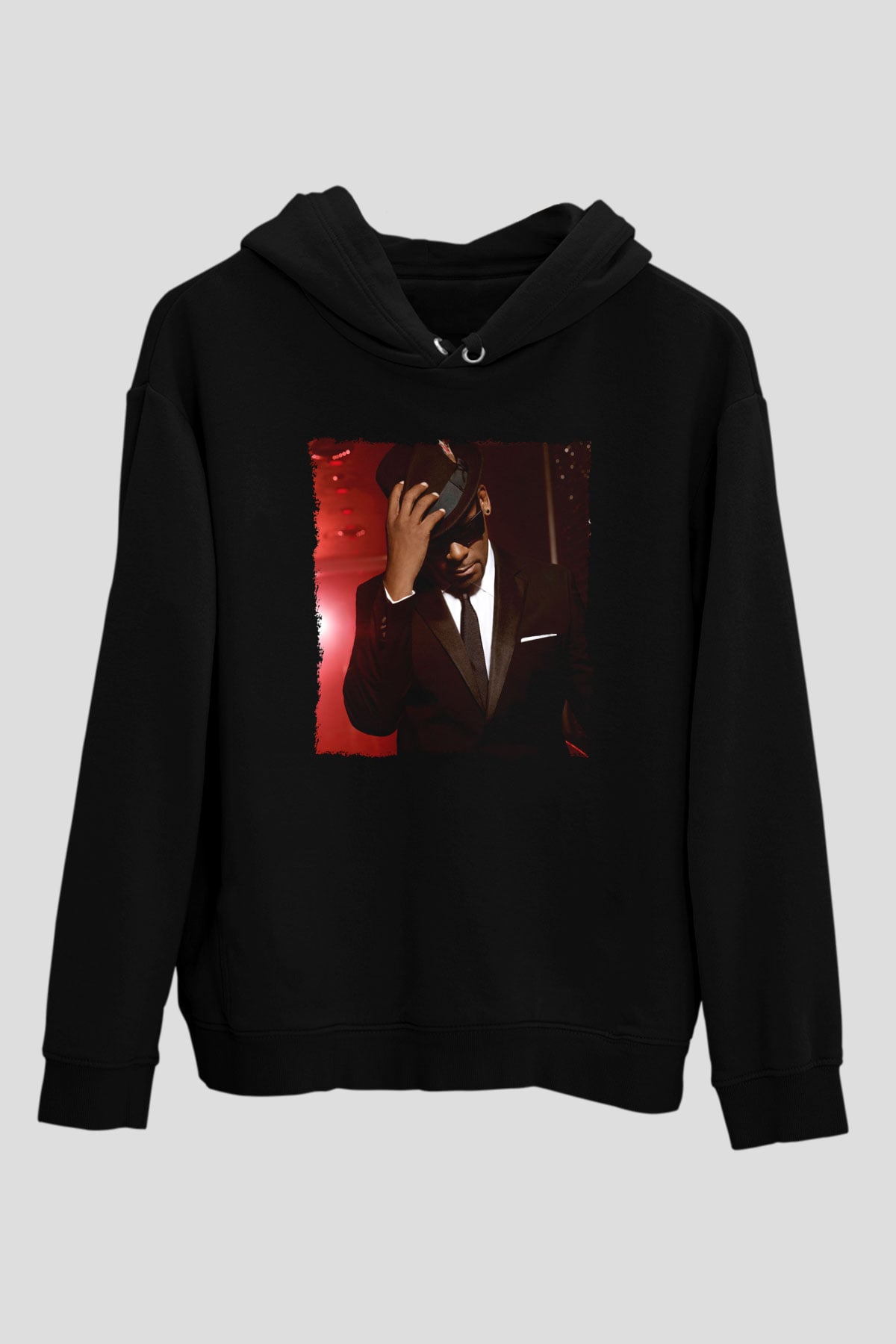 R.Kelly Siyah Unisex Kapüşonlu Sweatshirt