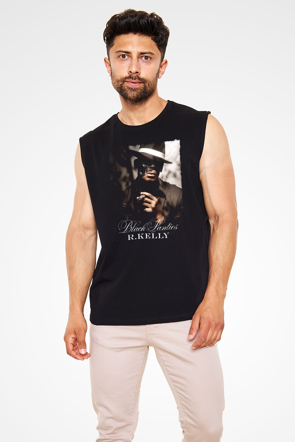 R.Kelly Siyah Unisex Kolsuz Tişört
