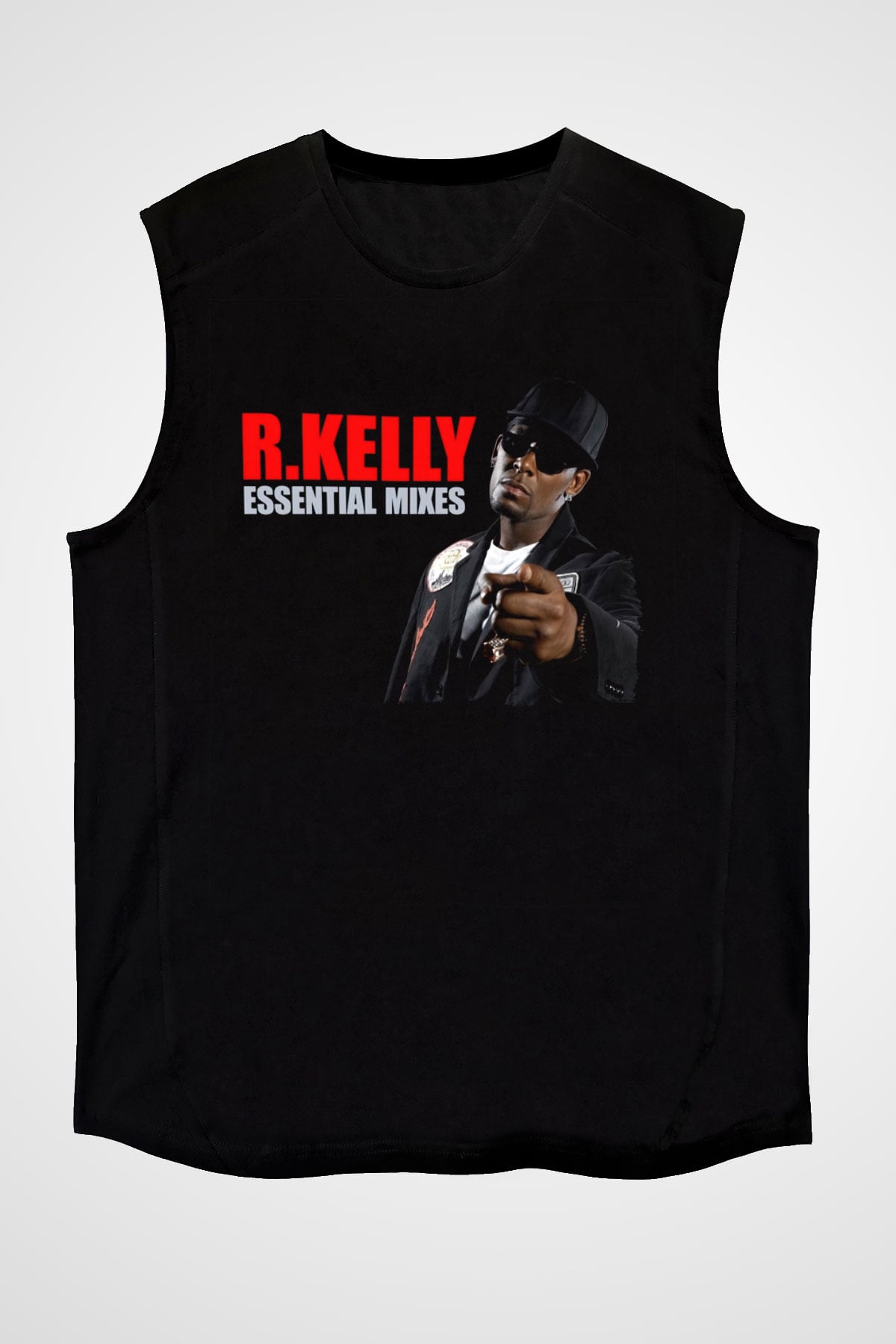 R.Kelly Siyah Unisex Kolsuz Tişört