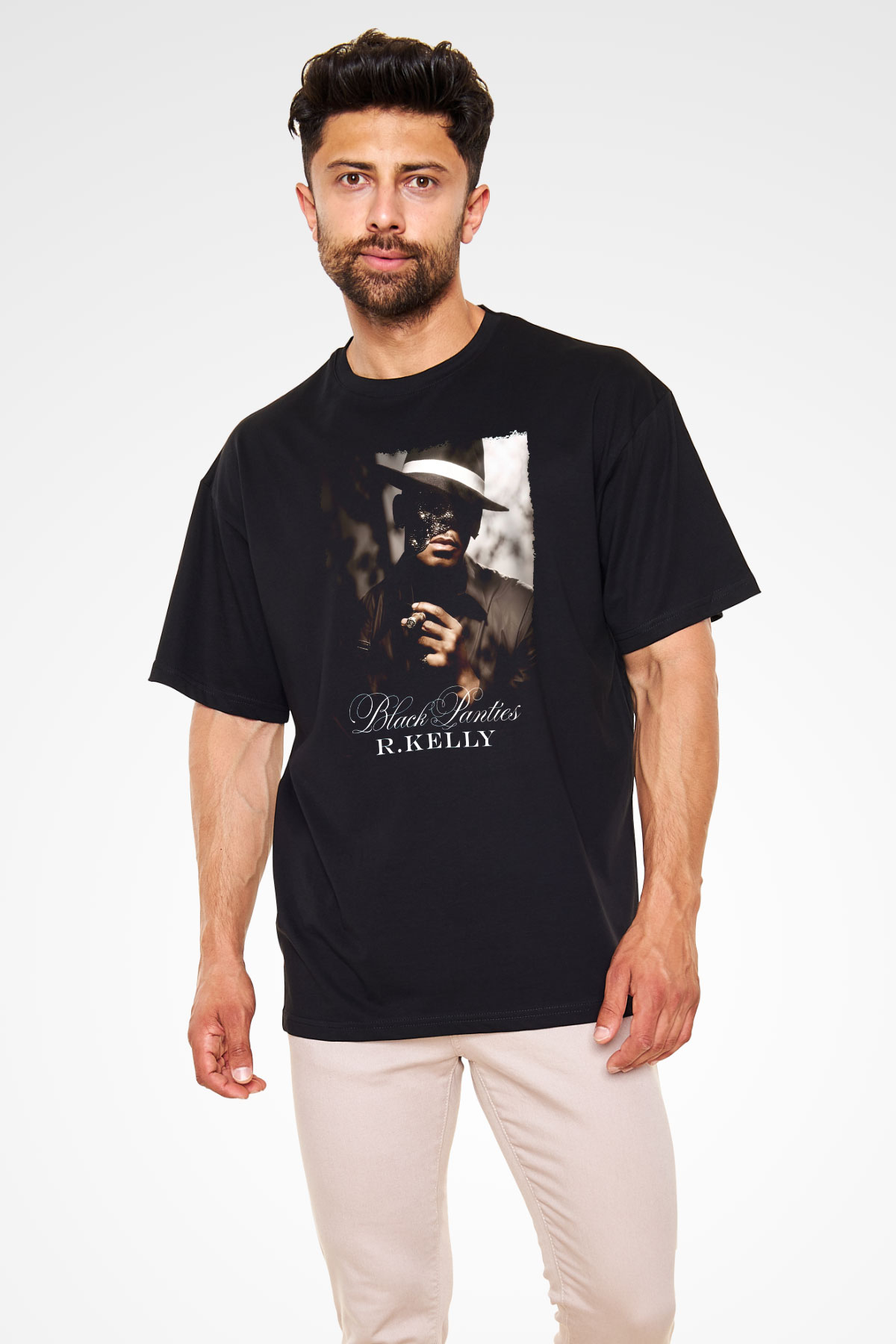 R.Kelly Siyah Oversize Tişört Oversize T-shirt - TişörtFabrikası