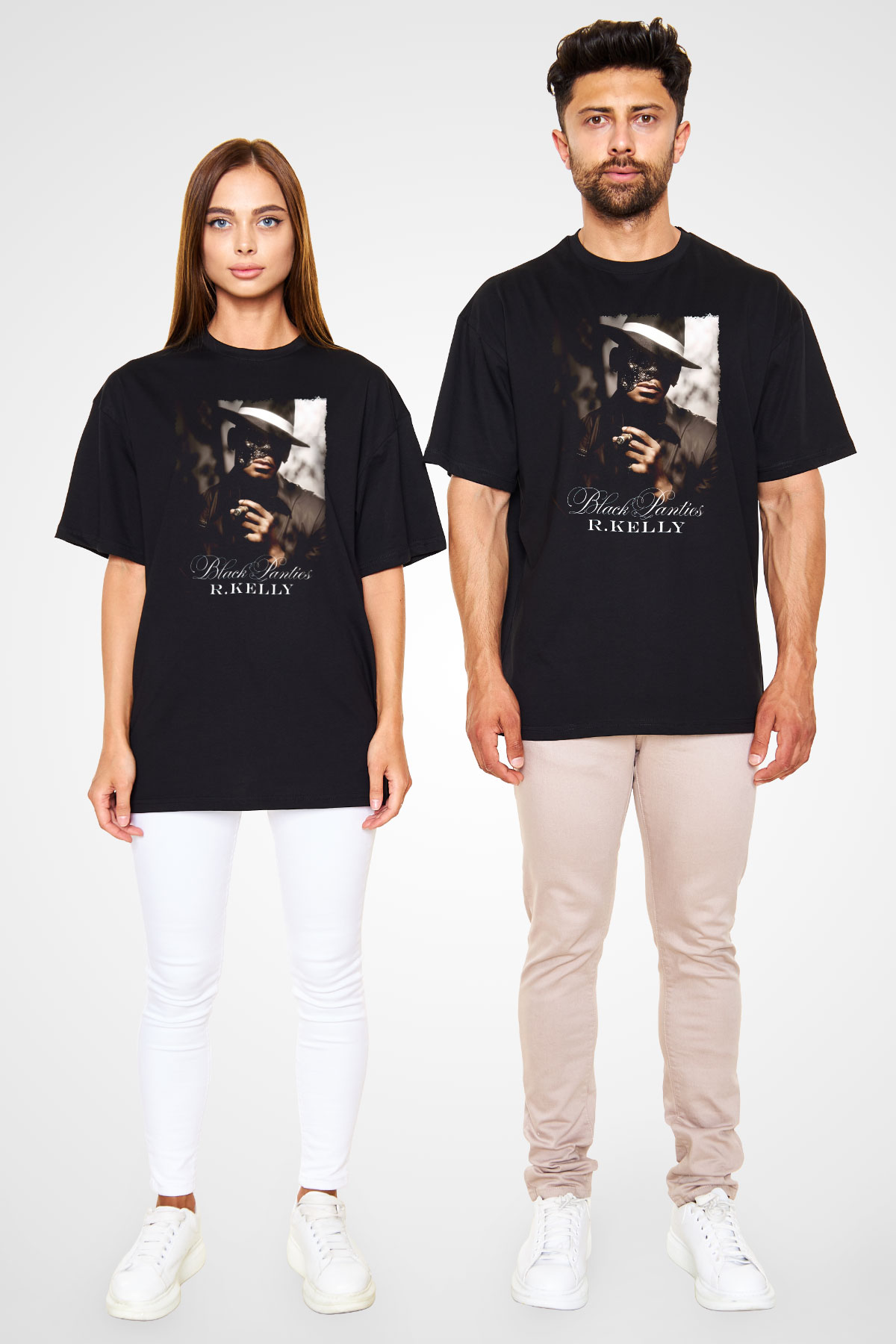 R.Kelly Siyah Oversize Tişört Oversize T-shirt - TişörtFabrikası