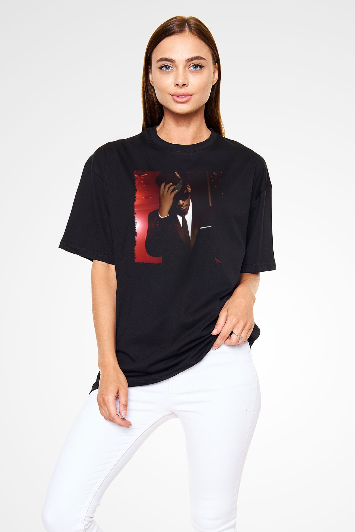 R.Kelly Siyah Oversize Tişört Oversize T-shirt - TişörtFabrikası