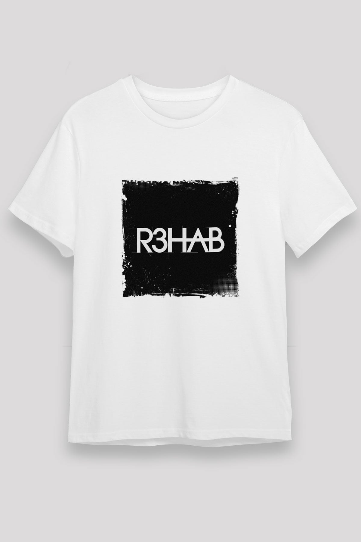 R3habBaskılı Beyaz Tişört