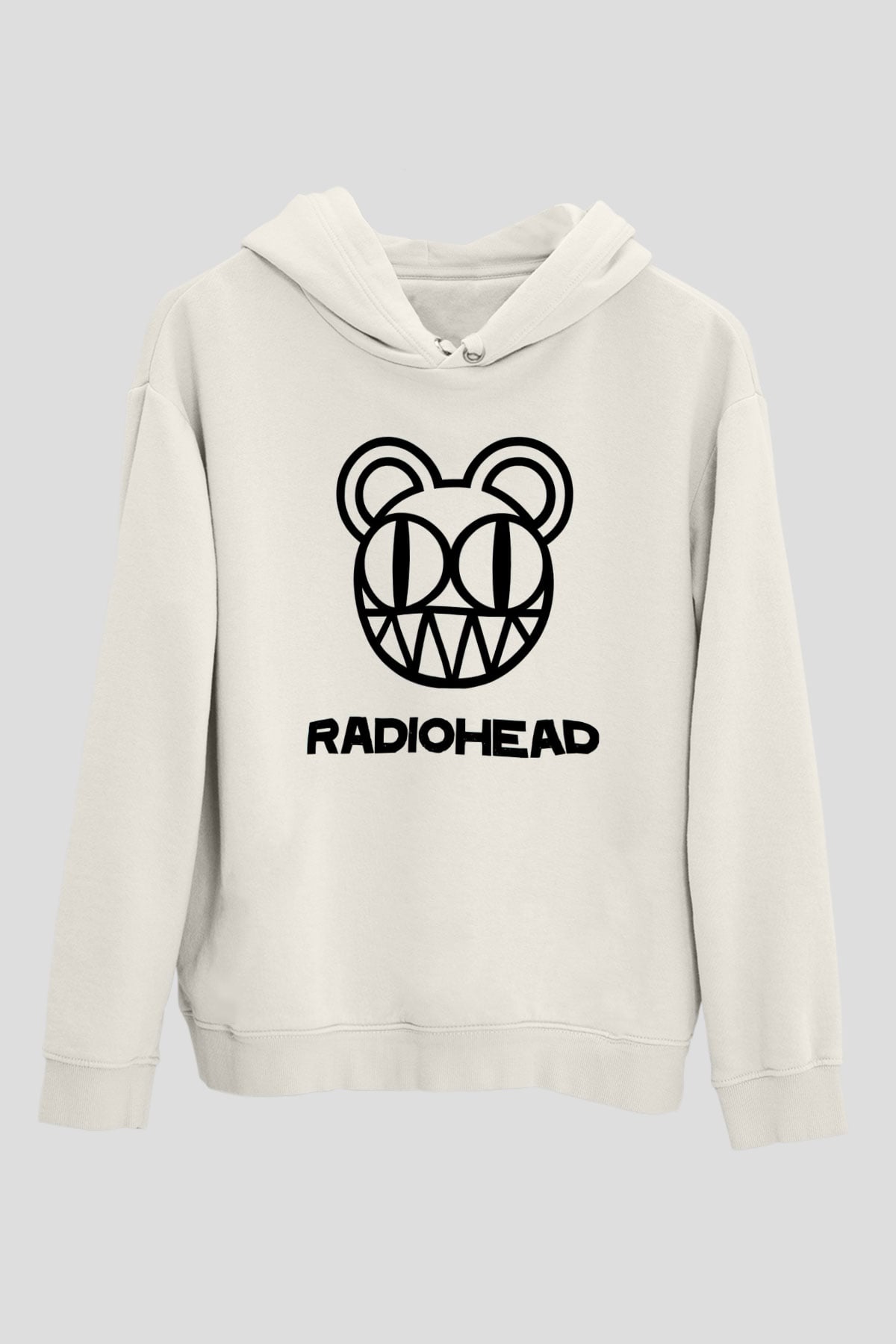 Radiohead Beyaz Unisex Kapşonlu Sweatshirt