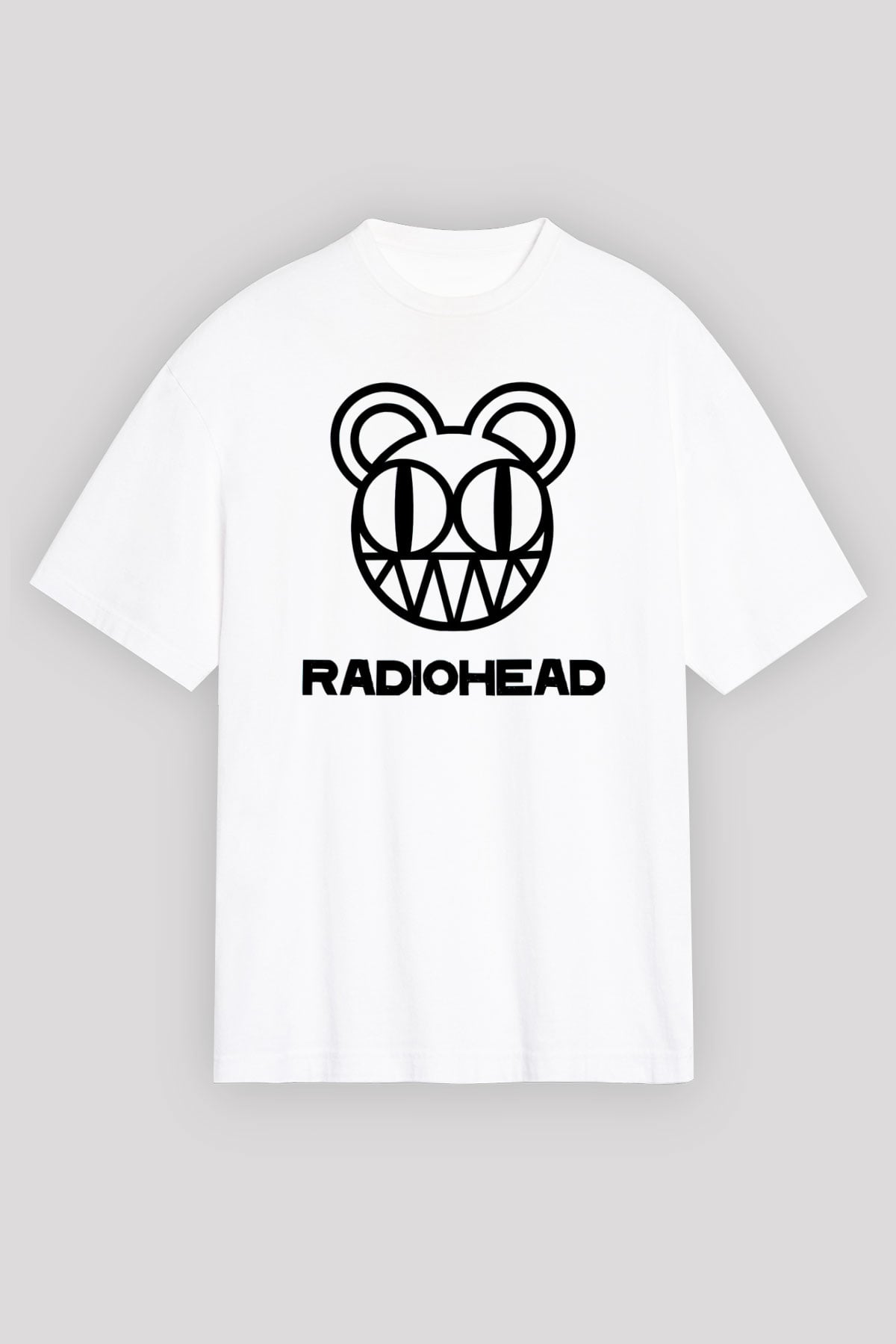 Radiohead Beyaz Unisex Oversize Tişört T-Shirt