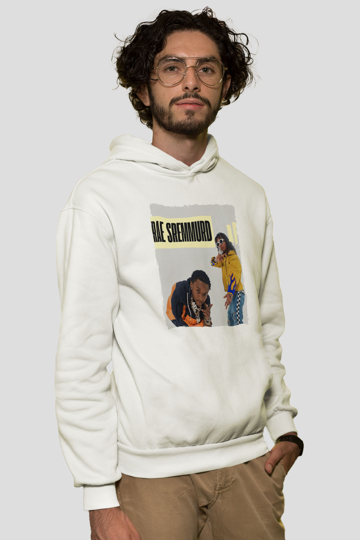 Rae Sremmurd Beyaz Unisex Kapüşonlu Sweatshirt