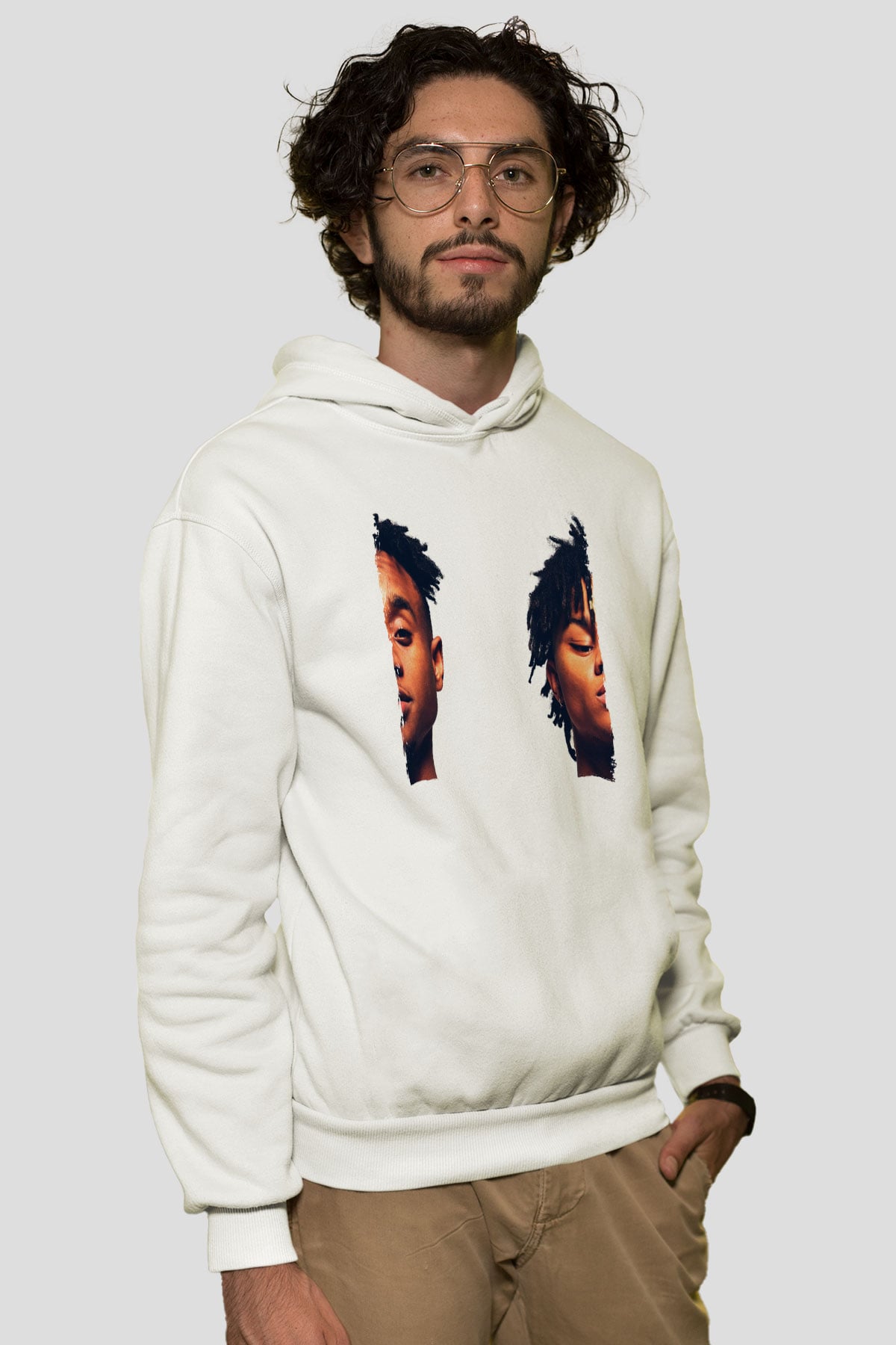 Rae Sremmurd Beyaz Unisex Kapüşonlu Sweatshirt