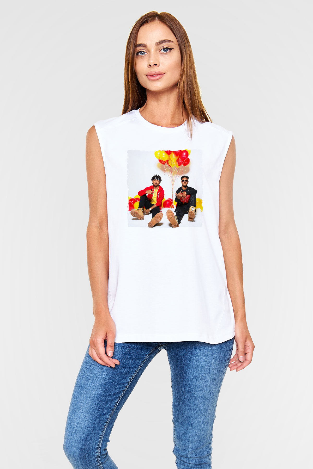 Rae Sremmurd Beyaz Unisex Kolsuz Tişört