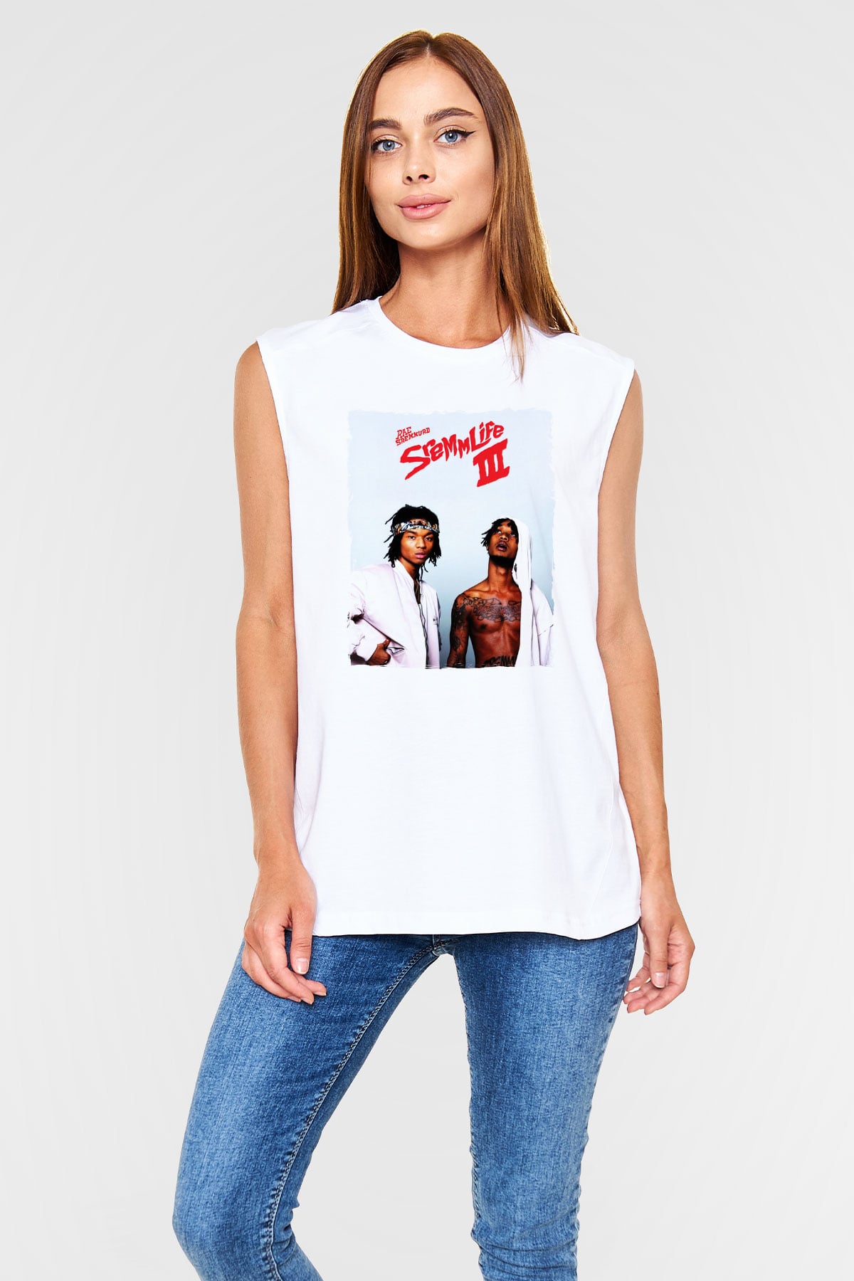 Rae Sremmurd Beyaz Unisex Kolsuz Tişört