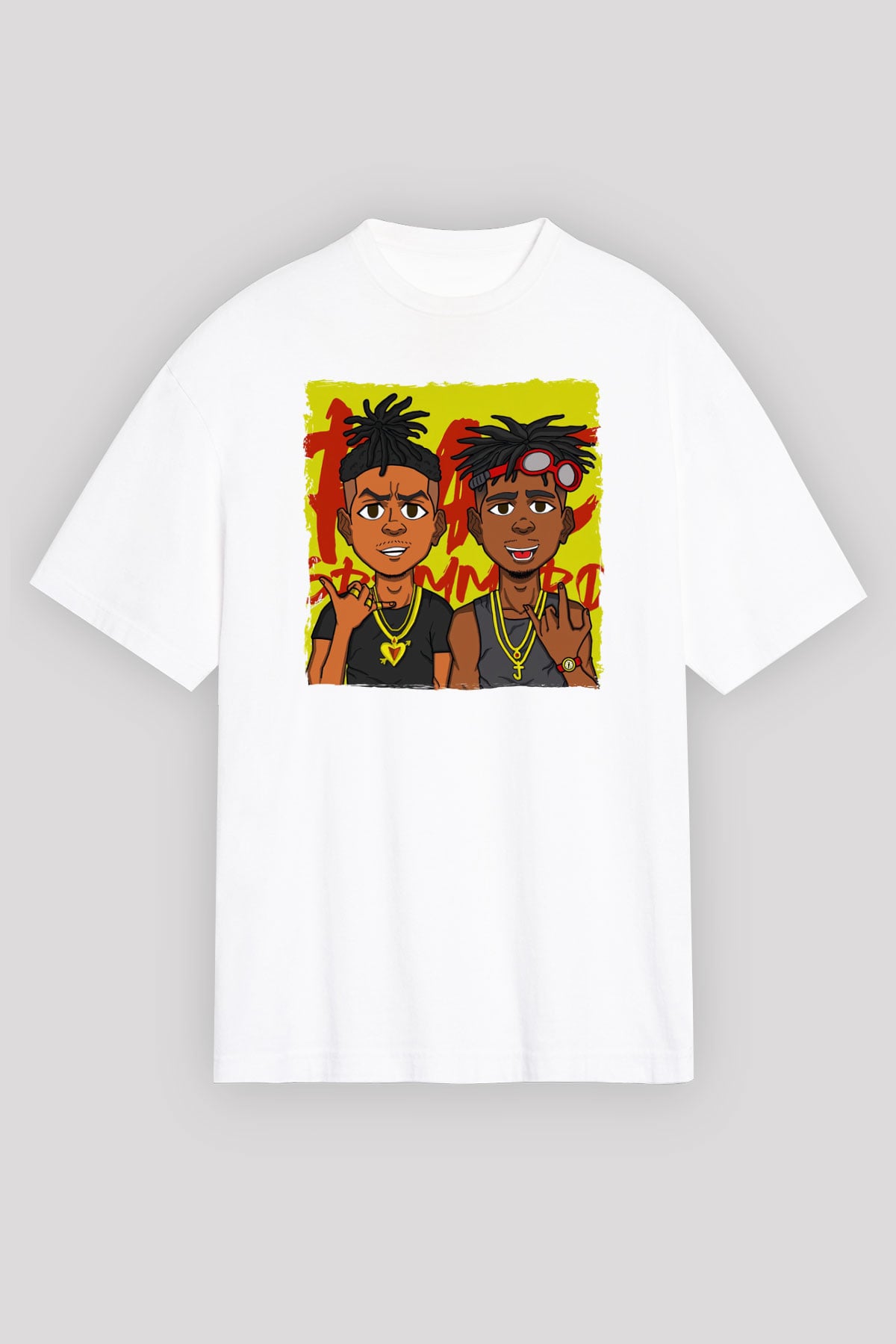 Rae Sremmurd Beyaz Oversize Tişört Oversize T-shirt - TişörtFabrikası