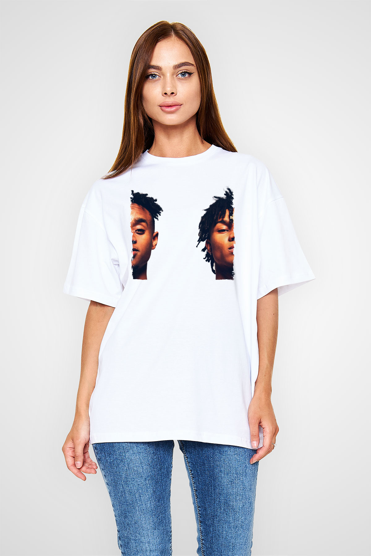 Rae Sremmurd Beyaz Oversize Tişört Oversize T-shirt - TişörtFabrikası