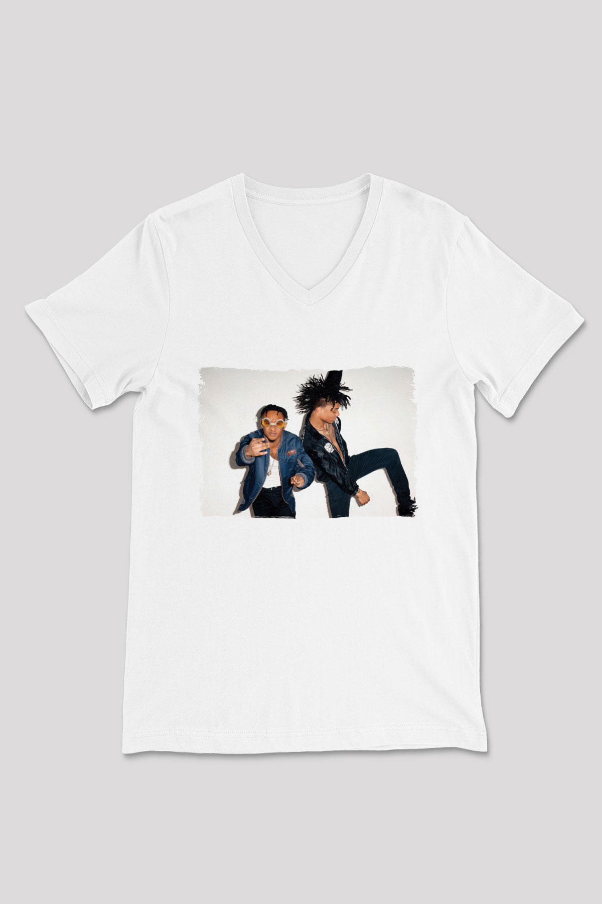 Rae Sremmurd Beyaz Unisex V Yaka Tişört